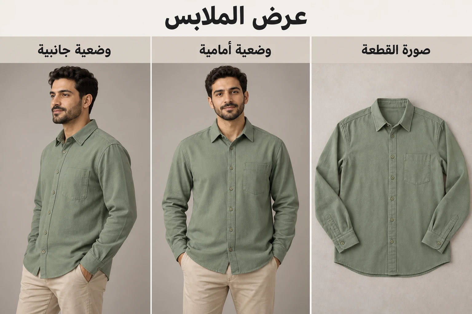 مثال تعليمي: صور الأزياء بعارض افتراضي