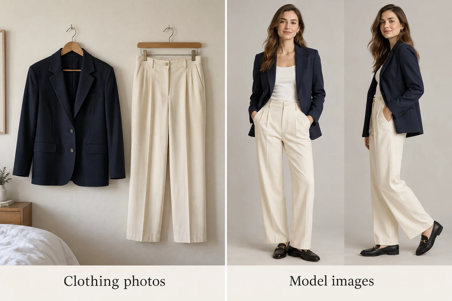 Virtual outfit modelingAI-generated design example